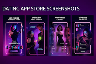 design dating app screenshots