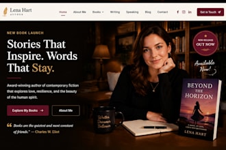 design redesign wix author website book launch writer portfolio website