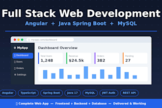 develop a full stack web application using angular and java spring boot