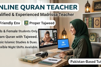 teach quran with tajweed and islamic studies to kids and females