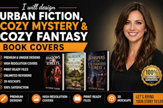 design urban fiction, cozy mystery and cozy fantasy book cover