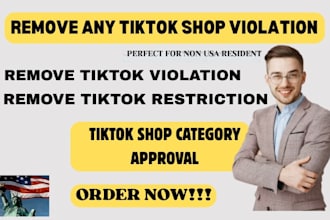 tiktok shop category approval, remove any tiktok shop violation and restriction