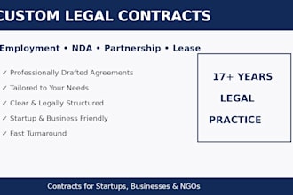 draft a professional legal contract or agreement