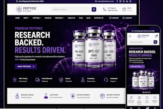 design woocommerce anti aging peptide store, ecommerce skincare peptide website
