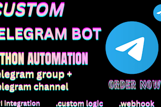 develop a custom telegram bot with python for your needs