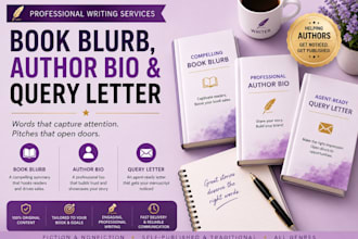 write a compelling book blurb, author bio, and query letter