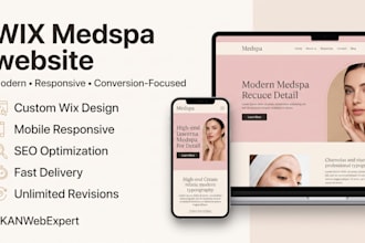 design wix medspa website for wix aesthetic clinic beauty spa