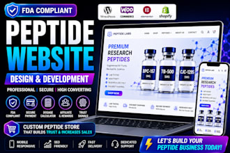 fda compliant, woocommerce peptide, label design, vial label, supplement store
