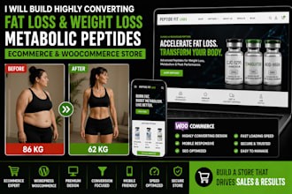 build high converting weight loss and fat loss metabolic peptide ecommerce store