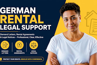 assist with german landlord demand letter, rental agreements, and legal notices