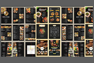design digital menu board, restaurant menu  and food menu with print ready files