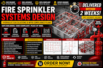 design fire sprinkler systems hydraulic calculations and nfpa compliance plans