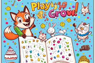 do KDP kindergarten worksheet children activity book design
