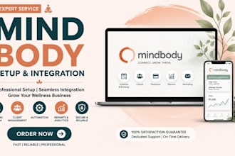 setup mindbody, mindbody beauty CRM upload trainerize or everfit workout program