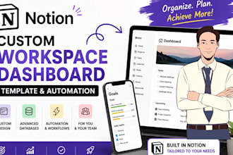 create a notion second brain and productivity dashboard
