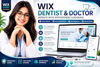 do wix dentist website, doctor appointment, event registration, calendar booking