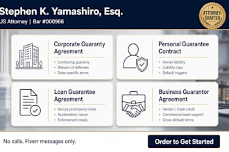 write a custom loan guarantee agreement to secure your promissory notes