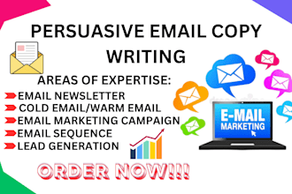 write persuasive emails that sells mail copy sequence that converts email design