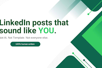 write posts that sound like you, not ai, linkedin ghostwriting