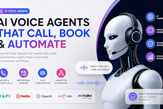 build ai voice agents, ai receptionists, vapi, twilio and n8n automation