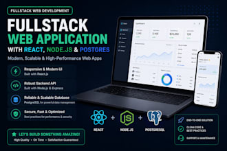 build you a full stack web application with react and nodejs