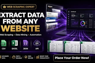 do web scraping, data extraction and data collection