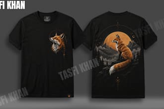 make premium graphic t shirt artwork for clothing brands