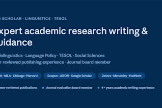 research and write on any topic in linguistics