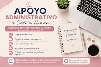 haré, apoyo administrativo y asistencia en gestión humana