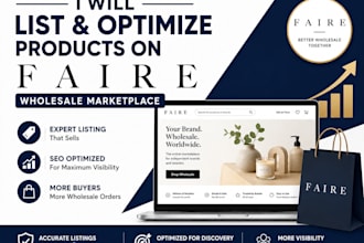 list and optimize products on faire wholesale marketplace
