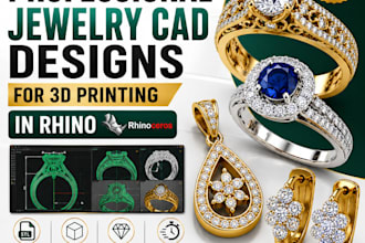 design custom jewelry cad models for 3d printing