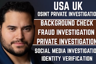 do social media investigation, harassment and location trace as osint detective