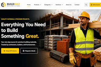 design redesign wix building materials website construction supply website