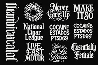 create awesome vintage logo , tattoo and hand lettering