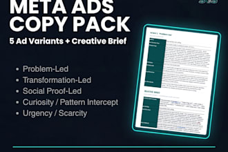 write 5 meta ads copy variants for facebook and instagram