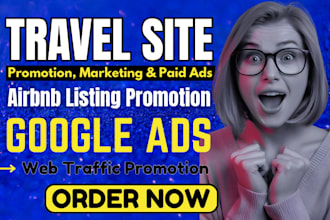 spread travel site promotion, airbnb listing, website SEO marketing, solo ads