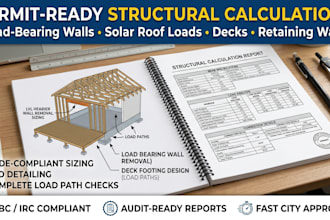 do structural calculation for load bearing wall solar deck foundation