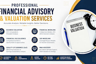 do business valuation, financial due diligence, qoe report, dcf, lbo,  m and a