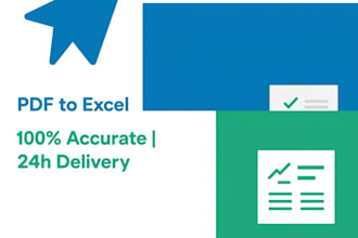 provide error free fast excel data entry service
