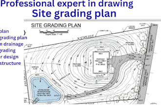 design storm water drainage plan and pipe network site grading plan