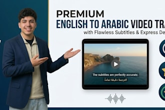 translate english videos to arabic with professional subtitles