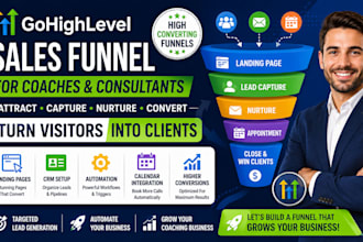 build a gohighlevel sales funnel for coaches and consultants