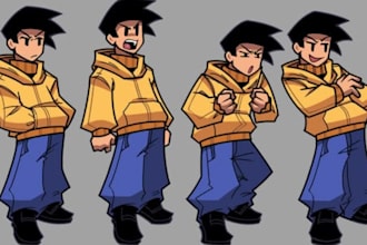 create friday night funkin fnf sprites mods and animated character art gameasset