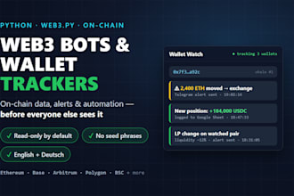 build a web3 python bot or blockchain data tool