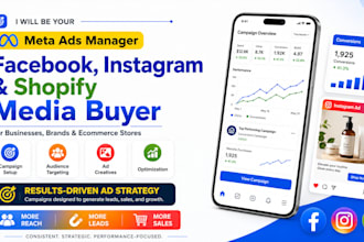 be your meta ads manager, facebook and instagram media buyer