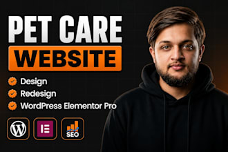 create pet care, veterinary clinic, pet grooming and dog walking website on word