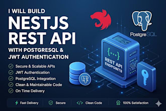 build nestjs rest API with postgresql and jwt authentication
