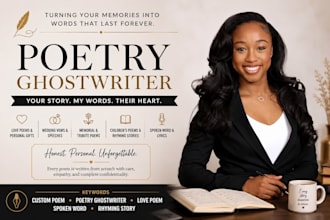 ghostwrite custom poem or spoken word poetry as your poetry ghostwriter