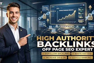 build high DR dofollow backlinks with white hat off page SEO