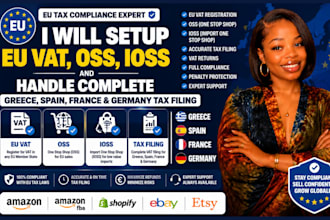 setup eu vat oss, ioss complete greece spain, france and germany tax filing